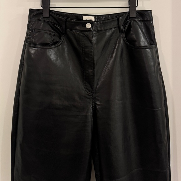 Aritzia Wilfred Melina High-waisted Vegan Leather pants size 14 - Picture 3 of 16